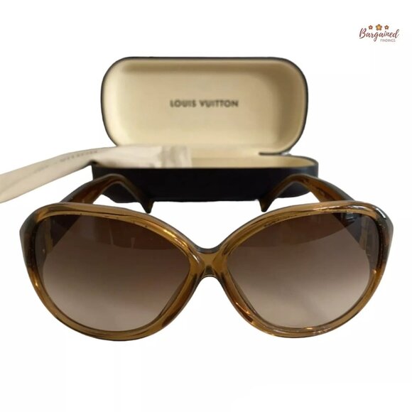 Auth LOUIS VUITTON Honey Speckling Acetate Frame Oversized Soupcon GM Sunglasses